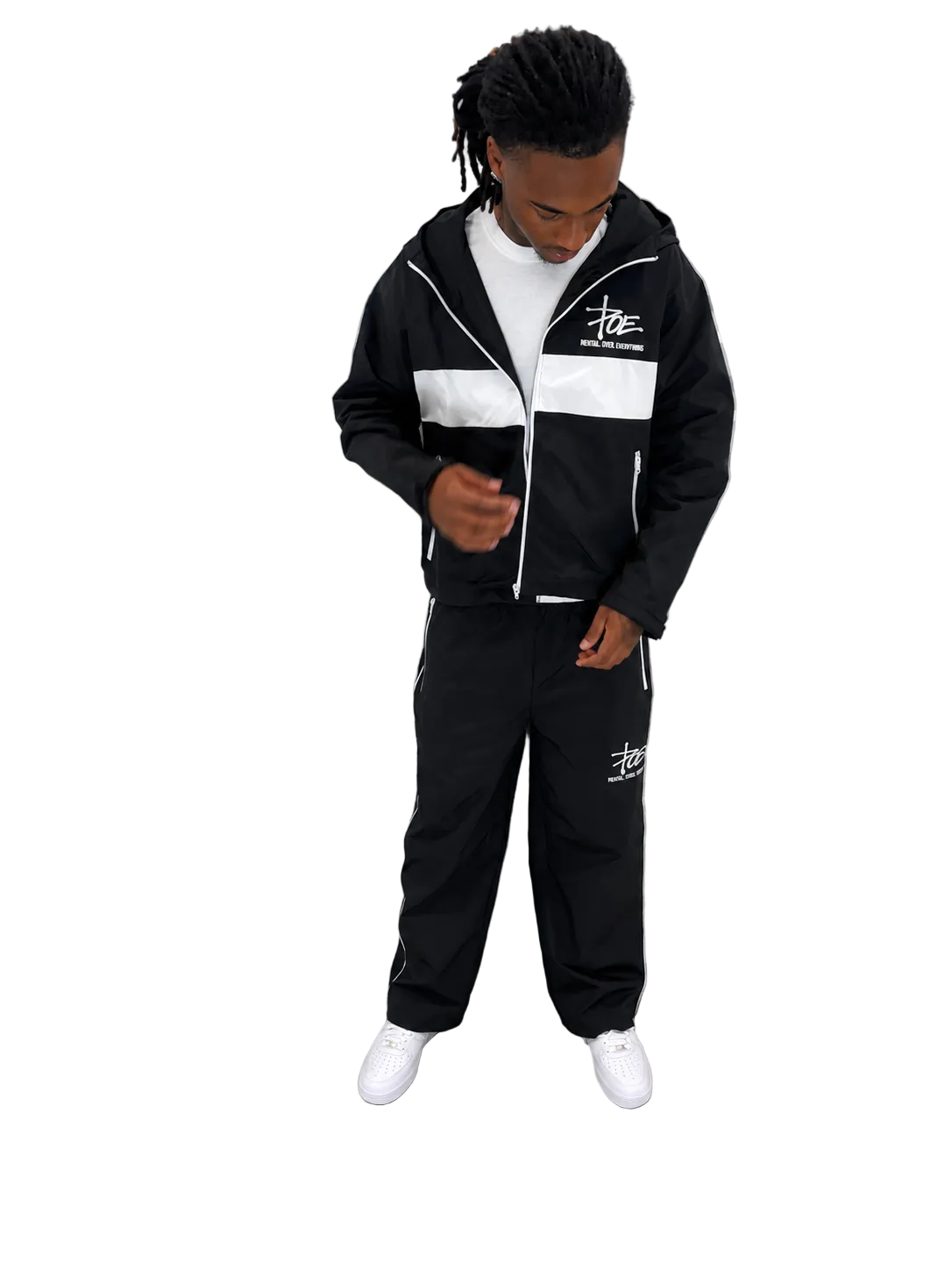 [Black] Windbreaker set