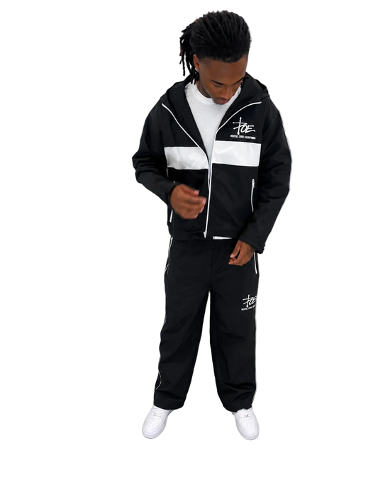 [Black] Windbreaker set