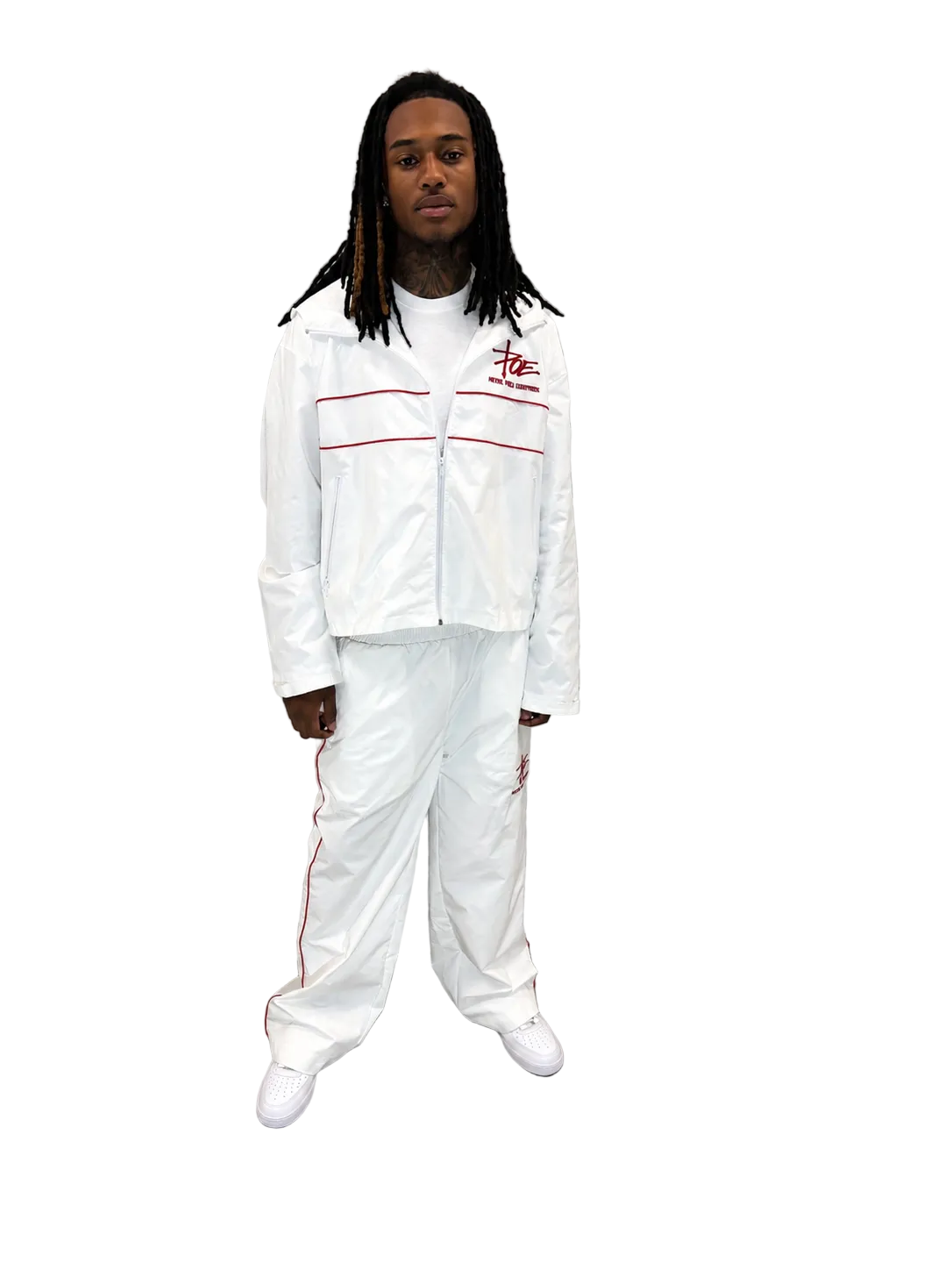[White] Windbreaker set